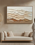 Multicolor Layered Sand Dunes Textured Abstract Canvas - Modern Minimalist Art - Artwallpainting