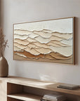 Multicolor Layered Sand Dunes Textured Abstract Canvas - Modern Minimalist Art - Artwallpainting
