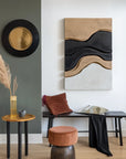 Multicolor Layered Sculptural Abstract Painting - Contour Shift - Artwallpainting