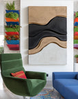 Multicolor Layered Sculptural Abstract Painting - Contour Shift - Artwallpainting