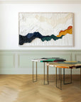Multicolor Layered Terrain-Modern Abstract 3D Mountain Texture Wall Art - Artwallpainting