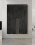 Multicolor Linear Minimalist Canvas With Vertical Accent - Artwallpainting