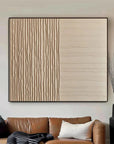 Multicolor Lines Of Silence - Minimalist Wabi-Sabi Textured Oil Painting - Artwallpainting
