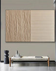 Multicolor Lines Of Silence - Minimalist Wabi-Sabi Textured Oil Painting - Artwallpainting