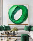 Multicolor Loop Of Light - Abstract Oil Painting For Minimalist Modern Wall Art - Artwallpainting