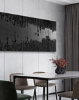 Multicolor Midnight Echo Textured Abstract Canvas Art - Artwallpainting