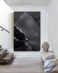 Multicolor Midnight Peaks Vertical Art - Artwallpainting