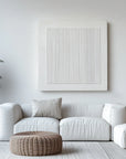 Multicolor Minimalist 3D Vertical Line Art Painting - Linear Silence - Artwallpainting