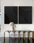 Multicolor Minimalist Dual Harmony - Modern Textured Wall Art Set Of 2 - Artwallpainting