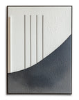 Multicolor Minimalist Geometric Relief Painting - Quiet Axis - Artwallpainting