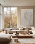 Multicolor Minimalist Textured Canvas Art With Organic Flow - Artwallpainting