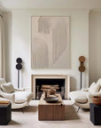 Multicolor Minimalist Textured Canvas With Flowing Arches - Artwallpainting