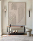 Multicolor Minimalist Textured Canvas With Flowing Arches - Artwallpainting