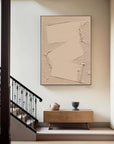 Multicolor Minimalist Textured Canvas With Geometric Design - Artwallpainting