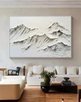 Multicolor Minimalist Textured Mountain Canvas Wall Art - Artwallpainting