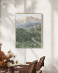 Multicolor Misty Mountain Path Abstract Painting - Artwallpainting