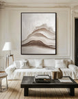 Multicolor Misty Peaks-Modern Interior Design With Brown And Mountain Texture Wall Art - Artwallpainting