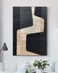 Multicolor Modern Abstract Pathways Textured Canvas - Artwallpainting
