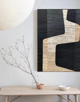 Multicolor Modern Abstract Pathways Textured Canvas - Artwallpainting