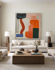 Multicolor Modern Harmony - Geometric Abstract Color Block Oil Painting - Artwallpainting