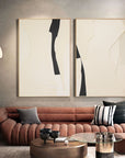 Multicolor Modern Silhouettes Set Of 2 - Artwallpainting