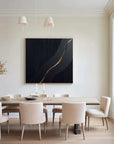 Multicolor Modern Textured Wall Art - Abstract Square Canvas With Accent - Artwallpainting