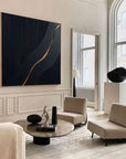 Multicolor Modern Textured Wall Art - Abstract Square Canvas With Accent - Artwallpainting