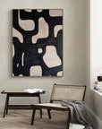Multicolor Monochrome Abstract Wall Art - Artwallpainting