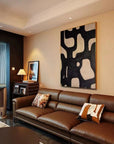 Multicolor Monochrome Abstract Wall Art - Artwallpainting