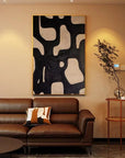Multicolor Monochrome Abstract Wall Art - Artwallpainting
