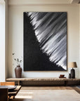 Multicolor Monochrome Cascade Abstract Textured Canvas Art - Artwallpainting
