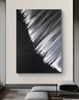Multicolor Monochrome Cascade Abstract Textured Canvas Art - Artwallpainting