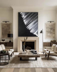 Multicolor Monochrome Cascade Abstract Textured Canvas Art - Artwallpainting