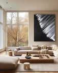 Multicolor Monochrome Cascade Abstract Textured Canvas Art - Artwallpainting