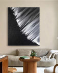 Multicolor Monochrome Cascade Abstract Textured Canvas Art - Artwallpainting