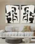 Multicolor Monochrome Harmony Set Of 2 - Artwallpainting