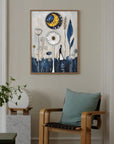 Multicolor Moonlit Meadow-Abstract Oil Paintings Of Natural Fantasy Wall Art - Artwallpainting