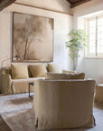 Multicolor Neutral Toned Nature Wall Art Minimalist Tree Canvas For Interiors - Artwallpainting