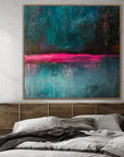 Multicolor Nightfall Horizon-Modern Minimalist Fluid Texture Abstract Wall Art - Artwallpainting