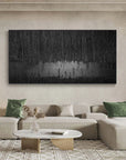 Multicolor Obsidian Silence Large Abstract Textured Canvas - Artwallpainting