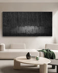 Multicolor Obsidian Silence Large Abstract Textured Canvas - Artwallpainting