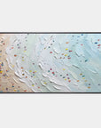 Multicolor Ocean Breeze Textured Beach Panorama - Artwallpainting