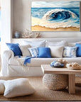Multicolor Ocean Crest Art Canvas Painting For Home Decoration - Artwallpainting