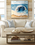 Multicolor Ocean Crest Art Canvas Painting For Home Decoration - Artwallpainting