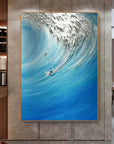 Multicolor Ocean Fury - Textured Wave Canvas Art - Artwallpainting