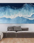 Multicolor Ocean Symphony - Abstract Textured Seascape Art - Artwallpainting