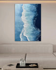 Multicolor Ocean Symphony - Abstract Textured Seascape Art - Artwallpainting
