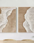 Multicolor Ocean Waves Textured Abstract Wall Art Set Of 2 - Artwallpainting