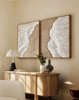 Multicolor Ocean Waves Textured Abstract Wall Art Set Of 2 - Artwallpainting