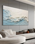 Multicolor Oceanic Serenity - Abstract Textured Wave Wall Art - Artwallpainting